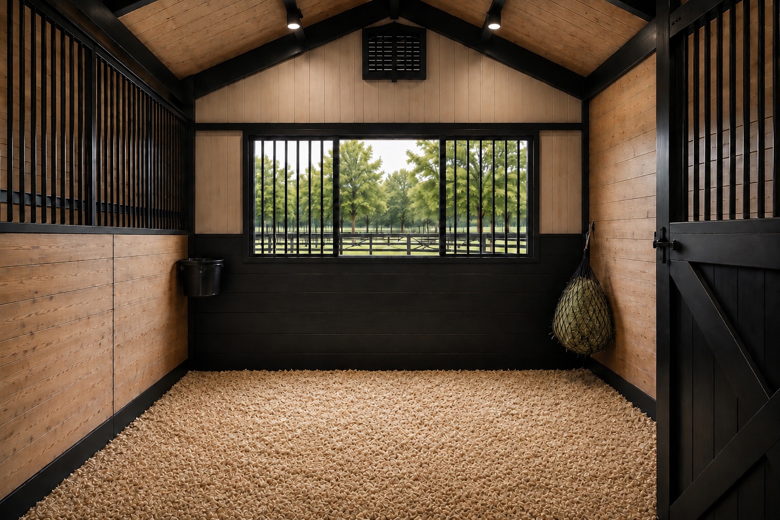 Horse stall interior
