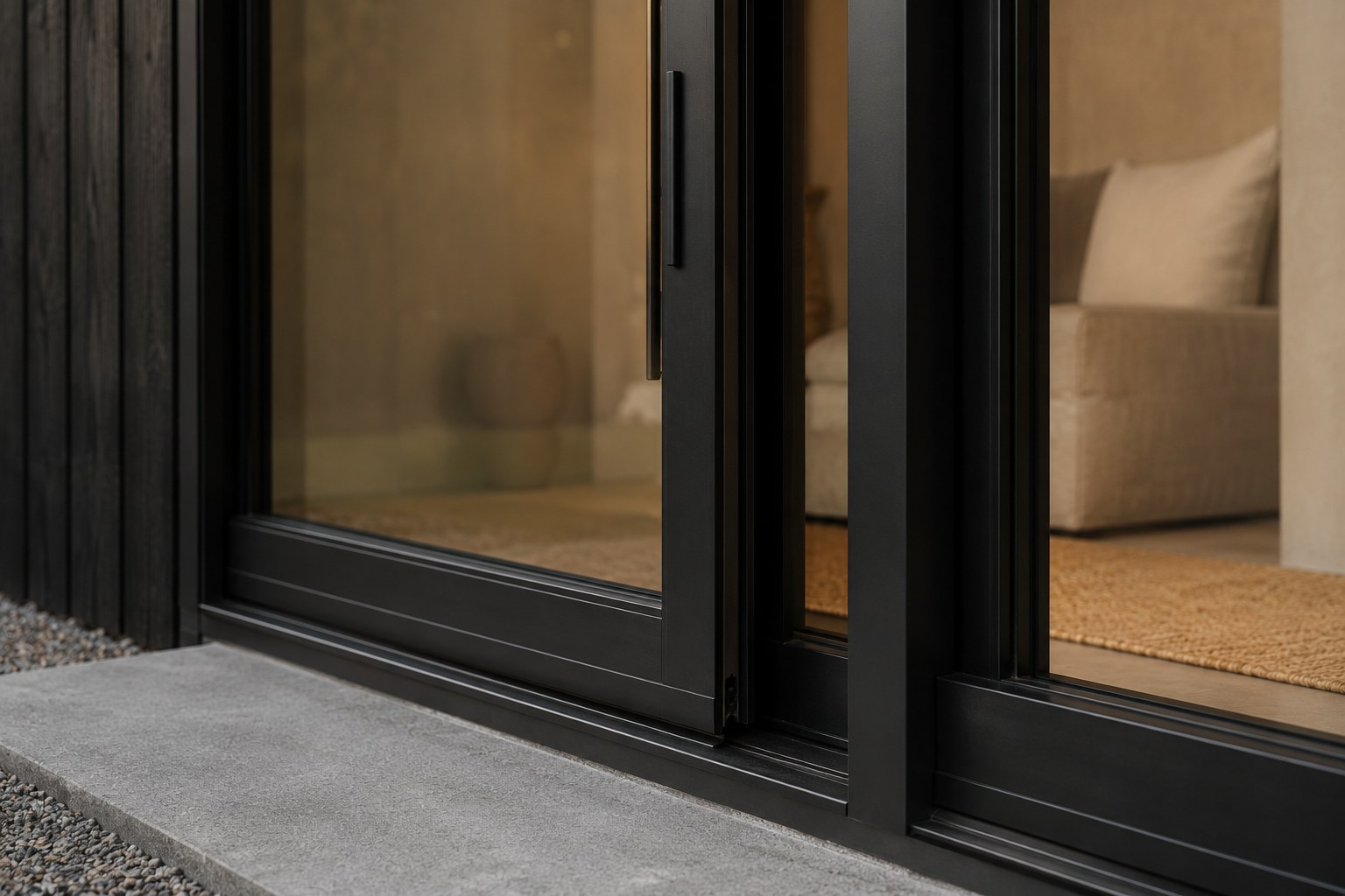 Black joinery detail